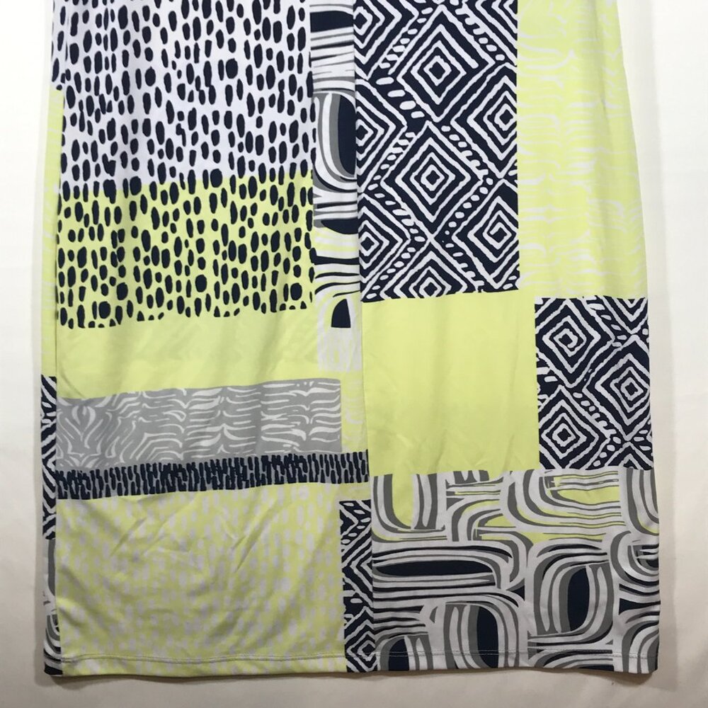 Easy Wear By Chico's Women's 1 Yellow Short Sleeve Dress - Picture 6 of 9